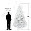 Arbre de Noël blanc de 6 pi avec fil mémoire, arbre en PVC artificiel à charnière à 760 pointes, arbre de Noël de Noël facile à assembler pour la décoration intérieure (ornements non inclus)-273611766