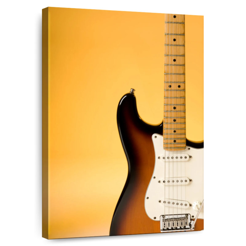 Guitare électrique Abarca Shiny Brown, H 12 po x l 8 po