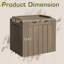 Boîte de rangement verrouillable en résine résistante à l'eau 30 gallons GUNJI-120234113-120234114
