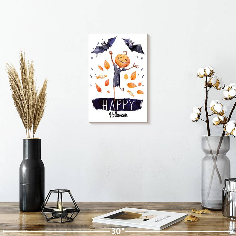 Citrouille d'Halloween Lelend Happy, H 12 po x l 8 po