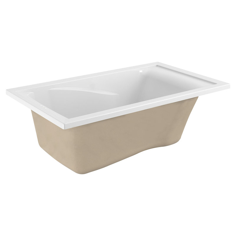 Evolution 60'' x 32'' Soaking Fiberglass Bathtub, White