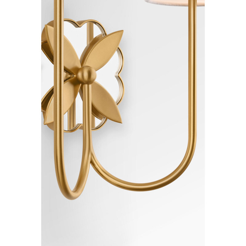 Spencer 14 Double Sconce, Burnished Brass