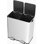 Poubelle à pédale en acier inoxydable 60L / 16Gal 8Gal avec couvercles séparés et paniers amovibles