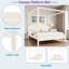 Lit plateforme à baldaquin en bois avec tête de lit élégante et pieds de soutien-487113280-487113281