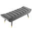 Banc d'appoint argenté en velours touffeté Byron-1660930538