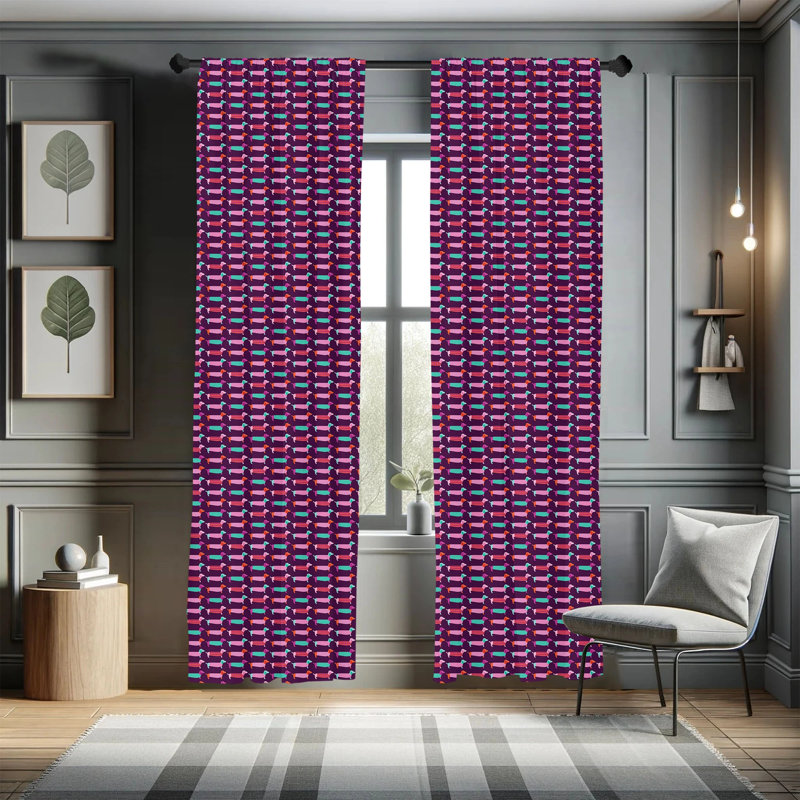 Semi-Sheer Rod Pocket Curtain Panels, 28" x 63"