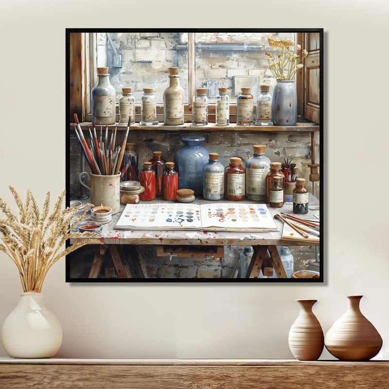 «Orange Orange», reproduction de poterie de peinture II, Toile tendue, H 36 po x l 36 po