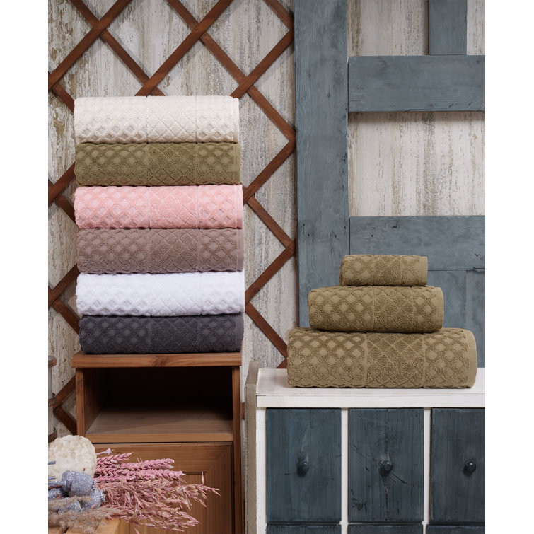 Ensemble Serviettes De Bain Luxe 8 Pièces - 100% Coton Turc 700 G/m² - 2 Grandes, 2 Mains, 4 Gants - Gris Foncé