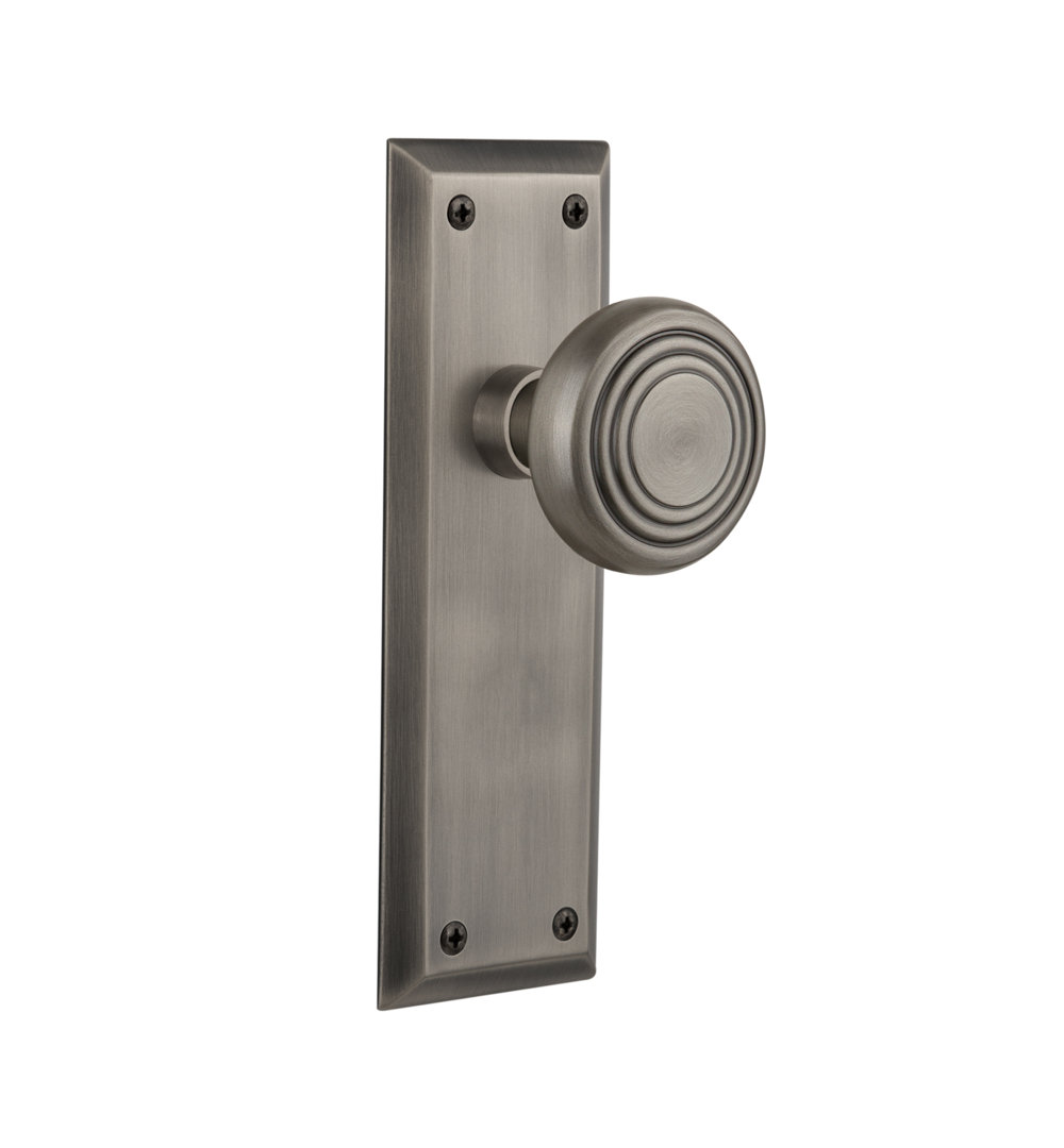 Deco Interior Mortise Door Knob with New York Long Plate Nostalgic Warehouse 