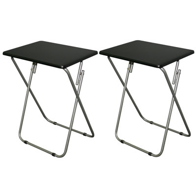 Ensemble de table-plateau pliable de 26 po de hauteur avec pieds en métal Georgieann