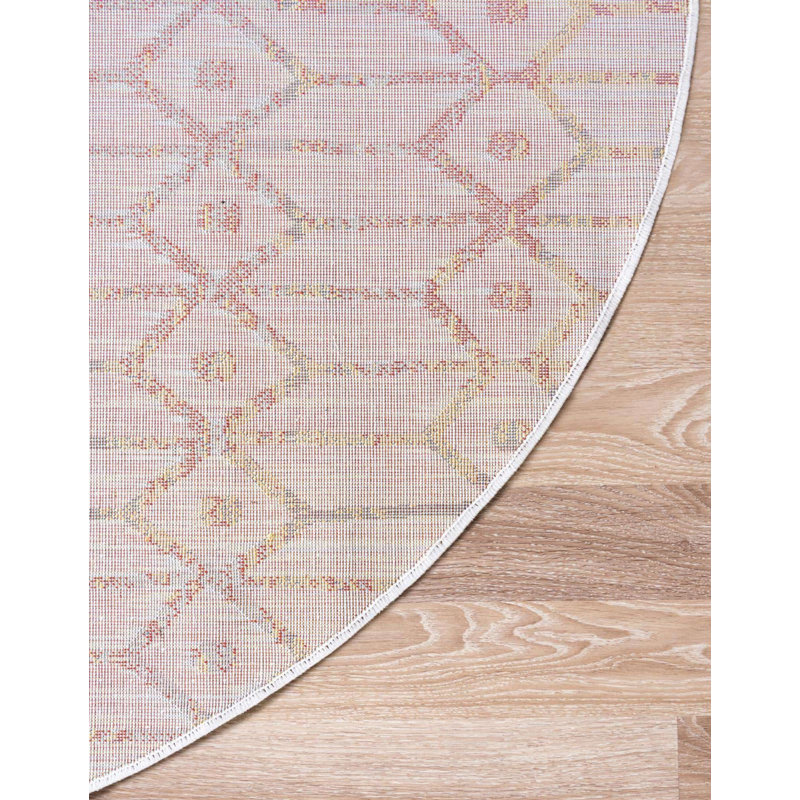 Clidy Abstract Indoor Rug, Round 8'
