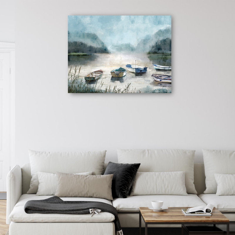 «Lake Gathering» par Studio Arts, reproduction d'art sur toile, H 42 po x l 56 po x P 1,5 po, Toile tendue
