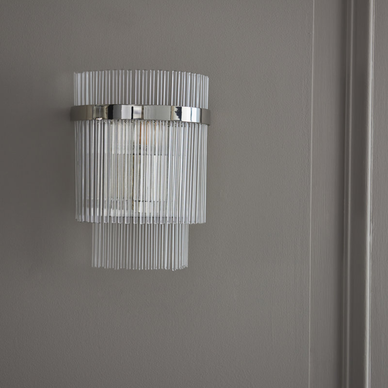 Geira Wall Sconce, Bright Nickel Plate