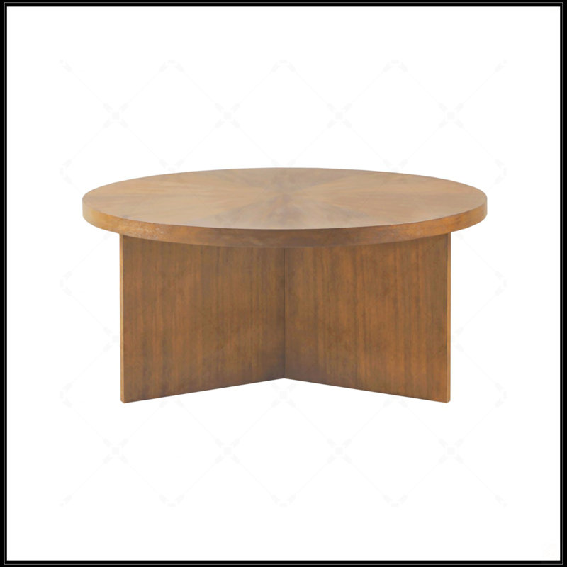 Table basse ronde, Brun