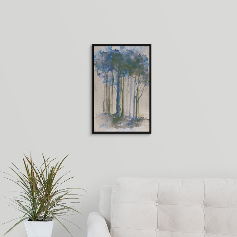 «Stand in View II», peinture sur toile, H 19,7 po x l 13,7 po x P 1,75 po, Cadre flottant noir