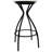29'' Floral Print Counter Height Bar Stool With Footrest Set Of 2 Upholstered Round Barstools For Kitchen & Dining Room (Black & White Print)-10077044