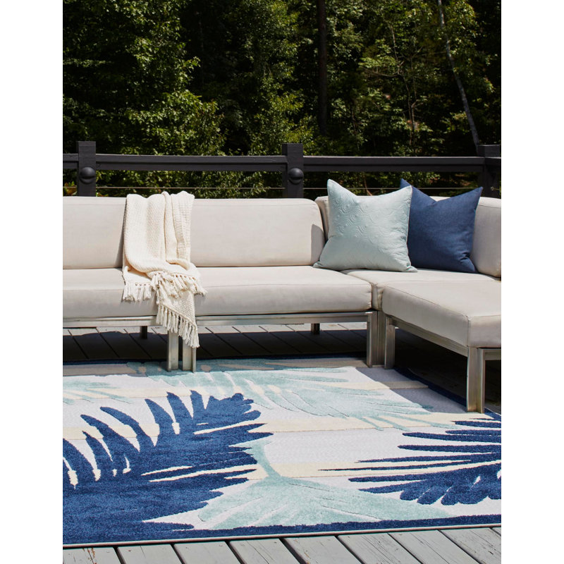 Otho Floral Indoor / Outdoor Rug, Square 7'10"