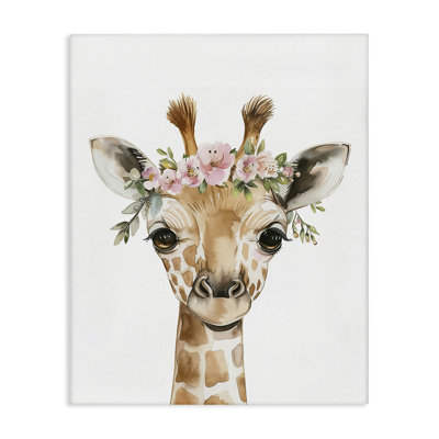  «Nursery Floral Girafe», art mural par LSR Design Studio