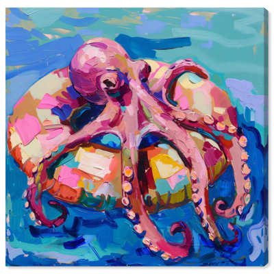 «Pool Floatie Octopus», toile tendue par Art Remedy