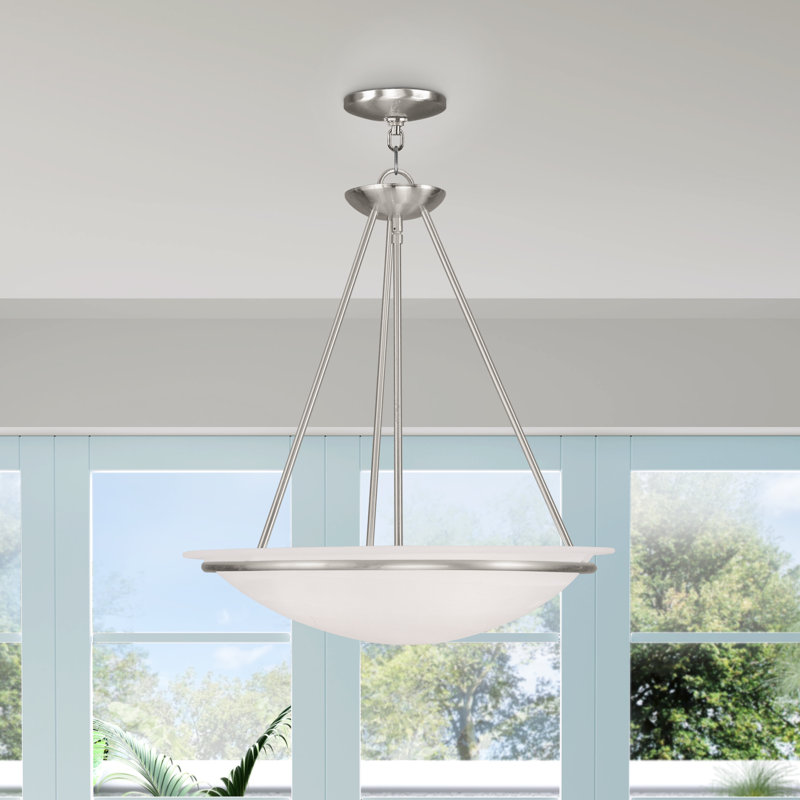 Tuckerman 3 - Light Chandelier Pendant, 22" H x 20" W, Brushed Nickel