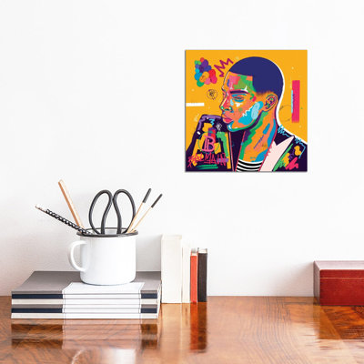 Olivier by Nuwarhol  Wrapped Canvas Graphic Art Print