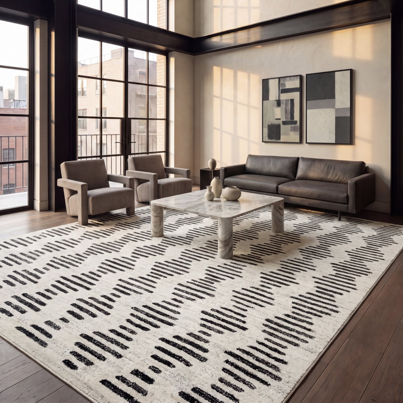 Castonguay Geometric Indoor Rug, Rectangle 10' x 14'