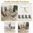 5- Piece Dining Table Set,Glass Top Metal Base Dining Tablewith 4 Faux Leather Dining Chairs-111233763-111233764