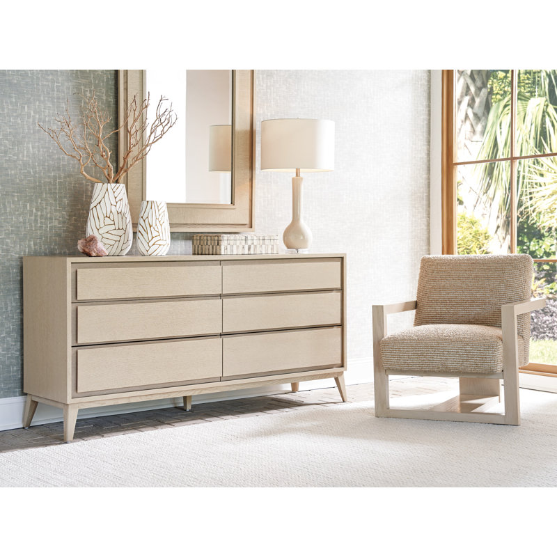 Sunset Key Upholstered Armchair, Sand Cotton Blend