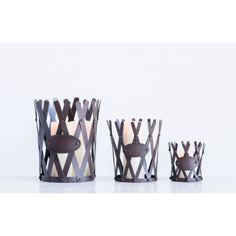 Ensemble de pots à fleurs en métal 3 pièces Paoquin