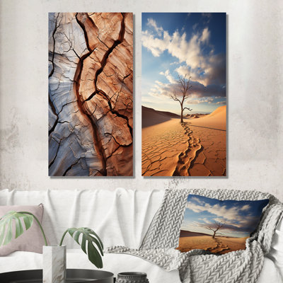 «Desert Textures Of The Sand I», 2 pièces sur toile