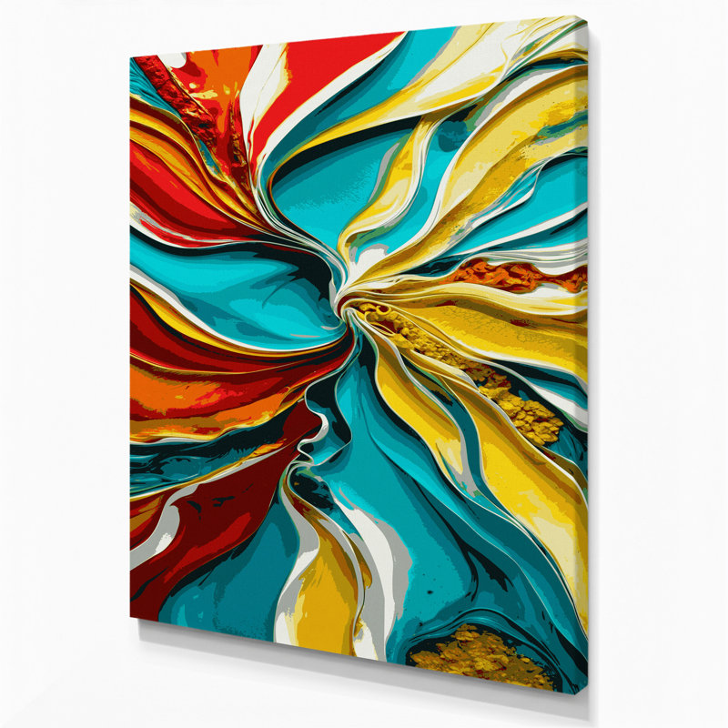 «Watercolor Abstract 74», art mural sur toile brune, H 11 po x l 14 po