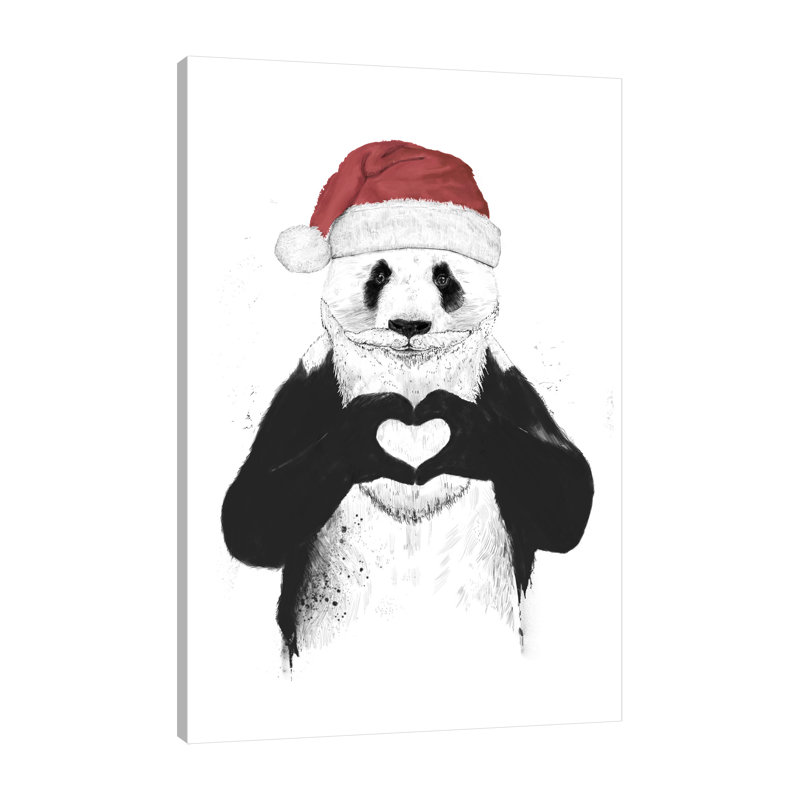 "Santapanda", toile tendue par Balazs Solti, H 42 po x l 28 po x P 1,5 po