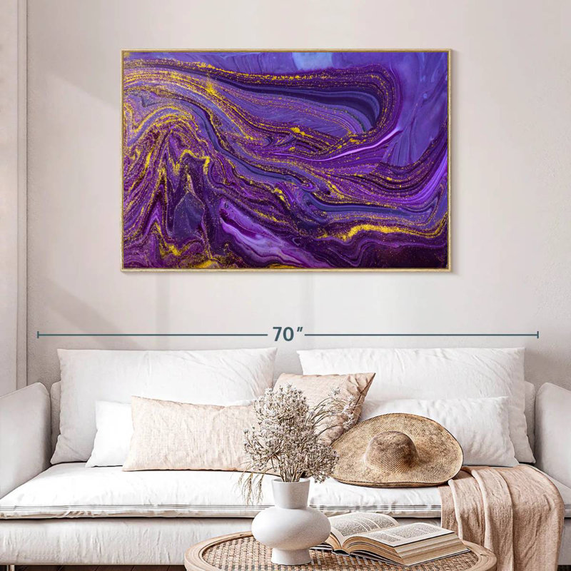Cerisier mauve, Cadre flottant en bois naturel, 46 po x 31 po