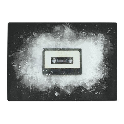 Tempered Glass Retro Style Cassette Tape Chopping Board
