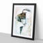 Audrey Hepburn Portrait in Abstract - Picture Frame Painting Print on MDF-55686898-55686899