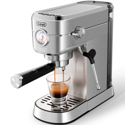 The 2in1 Compact Espresso Machine Maker With Milk Frother  Brewer
