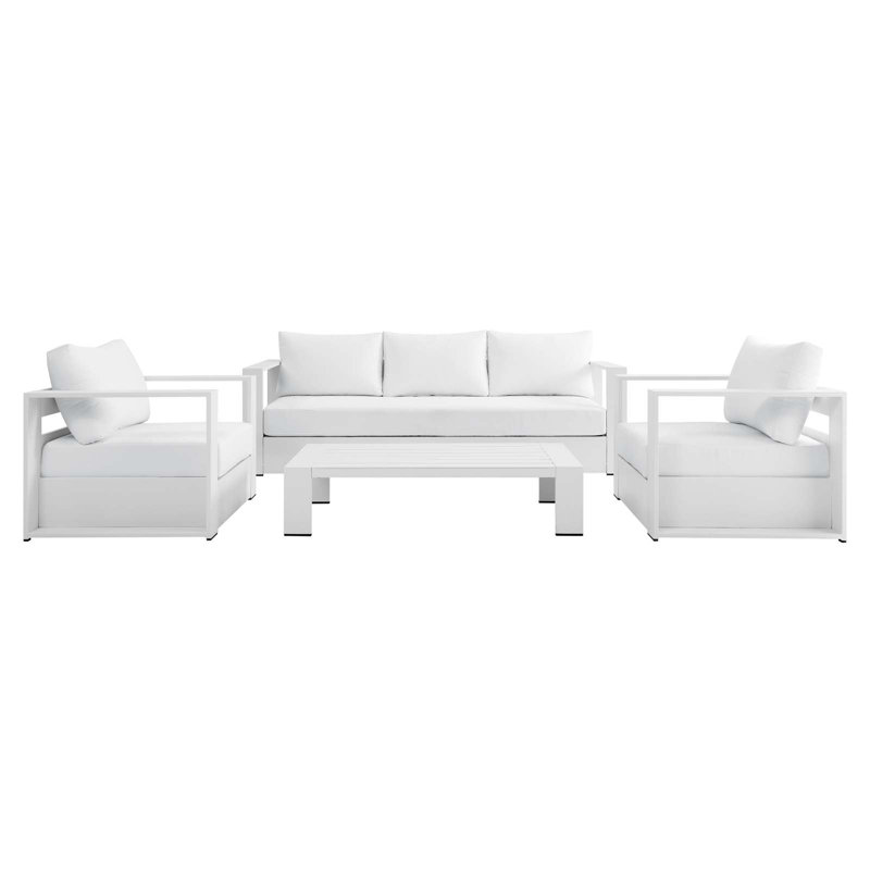 Ensemble de conversation 4 pièces Modway Tahoe, Blanc, Blanc