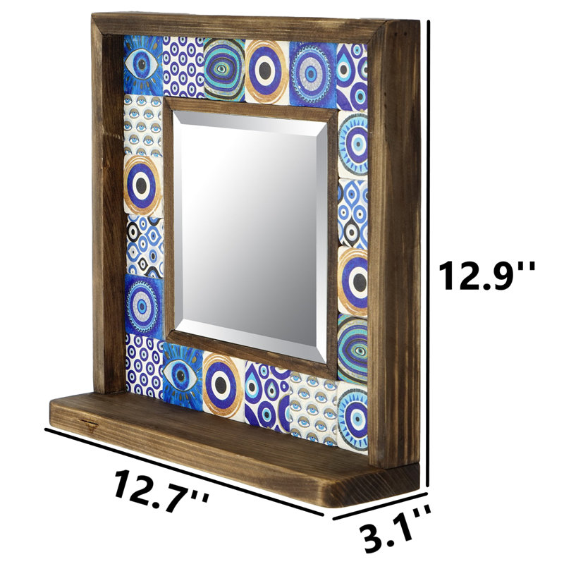 Wood Flat Wall Mirror