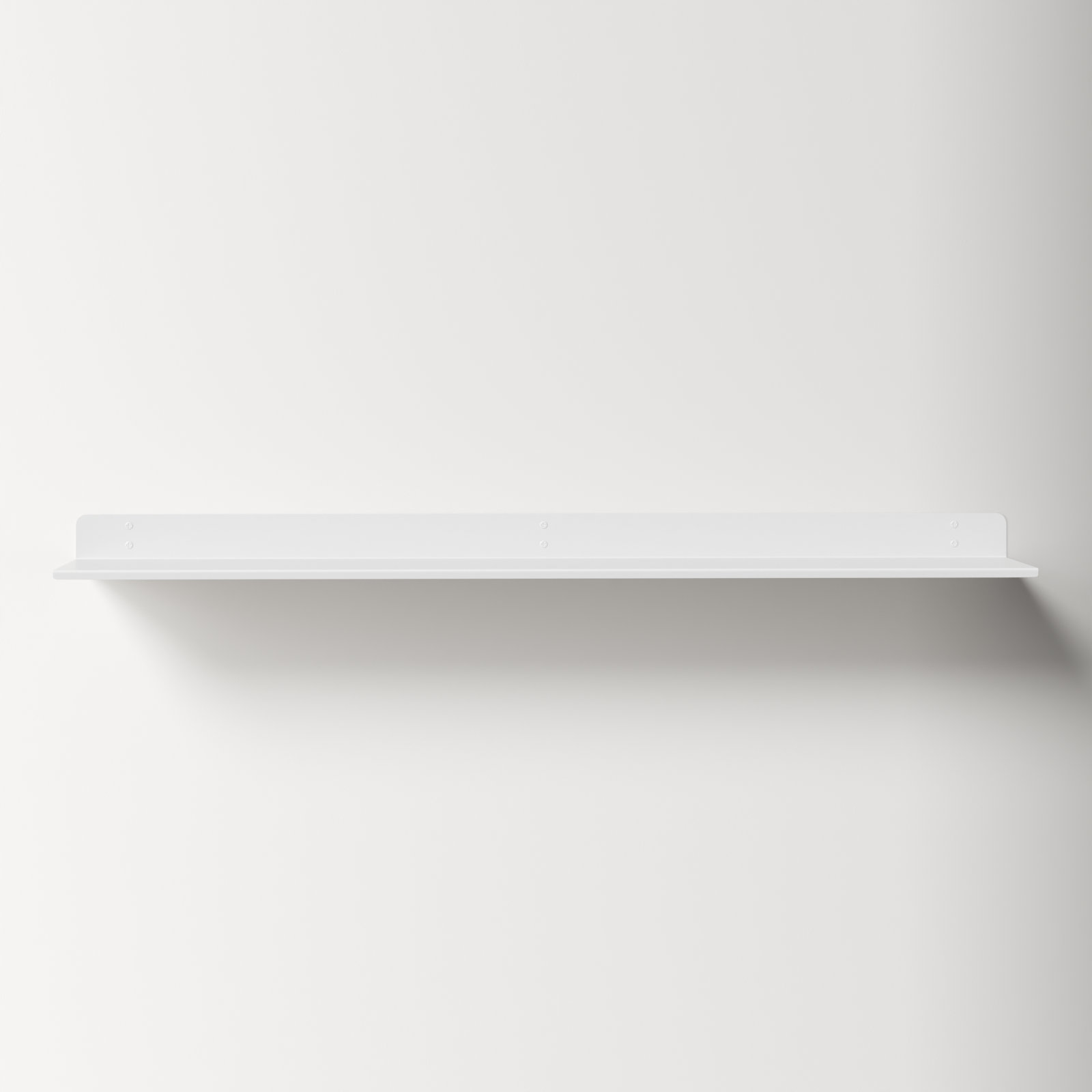Maja Metal Wall Mounted Floating Display Shelf, White, 2" H x 36" W x 6" D
