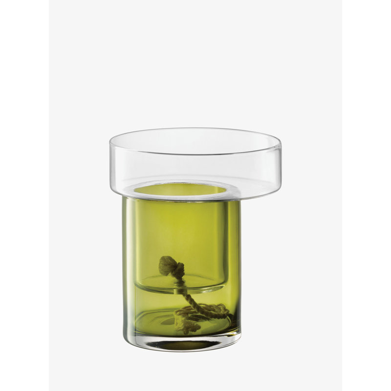 Balcony Handmade Glass Planter, 7.5" H x 6.25" W x 6.25" D