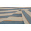 Rug & Kilim’S Indian Dhurrie Rug In Slate Blue And Ivory Stripes