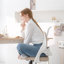 Chaise de bureau ergonomique en filet avec accoudoirs, conception peu encombrante et base en acier-1679359910-1697125960