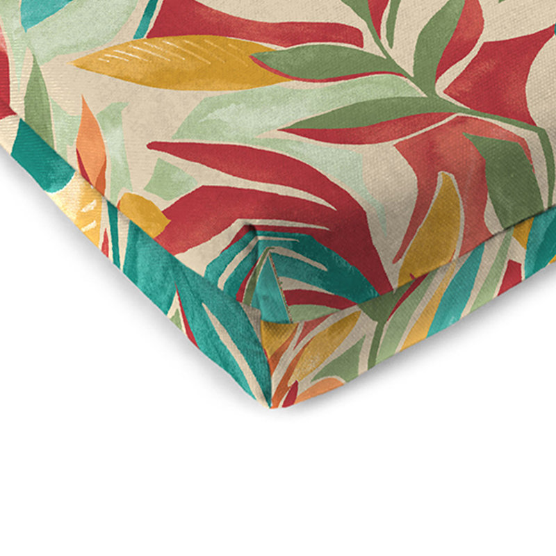 Coussin de siège d'extérieur avec attaches 19 po x 17 po (ensemble de 2)