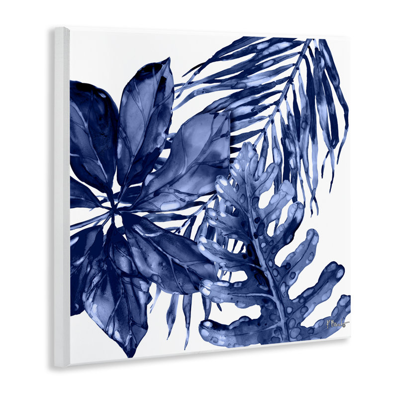 Art mural de feuilles de plantes bleues par Paul Brent