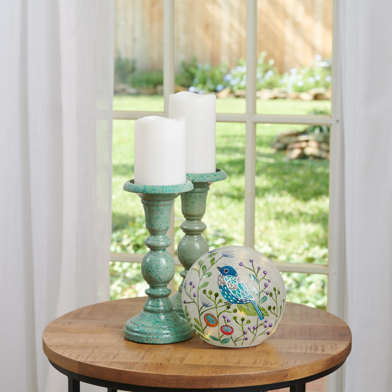 5.5"H Blue Bonnet Orb Lighting