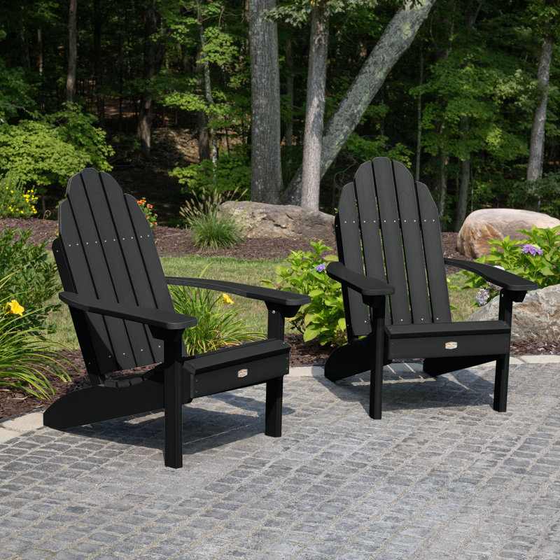 Chaise Adirondack résistante aux intempéries Hintz, Abysse