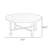 Retro Black Solid Wood Round Coffee Table