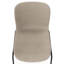 Ensemble de 2 chaises de salle à manger modernes en fer chic avec siège en plastique (sable)-2071925424