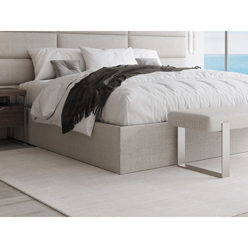 McLaglen Upholstered Bed, Grey, 135 x 190 cm