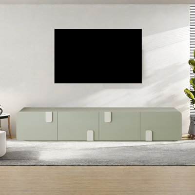Meuble télé vert de style moderne